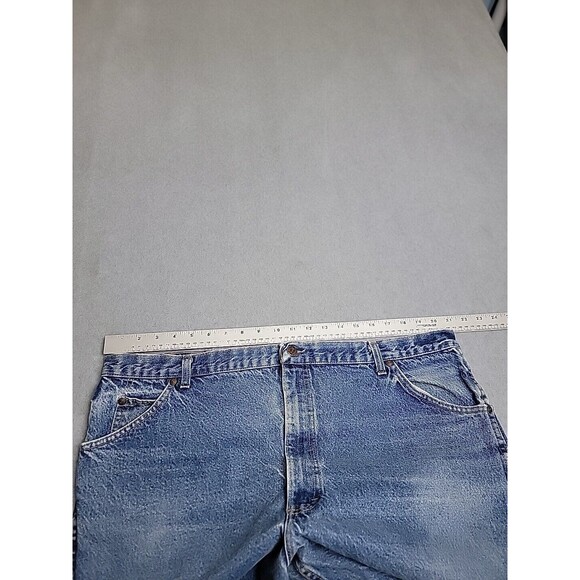 Vintage Roebuck Jeans Mens 44x30 (41x27) Blue High Rise Whiskered Cotton USA - Picture 5 of 13